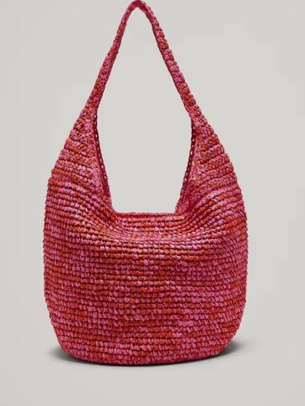 NWT BANANA REPUBLIC PINK RAFFIA TOTE SHOULDER BAG, SOLD OUT